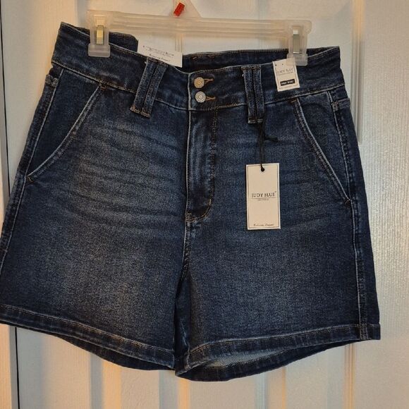 🎁25% Off Bundles🎁 Judy Blue Dark Wash Jean Shorts Sz XL - Picture 4 of 15
